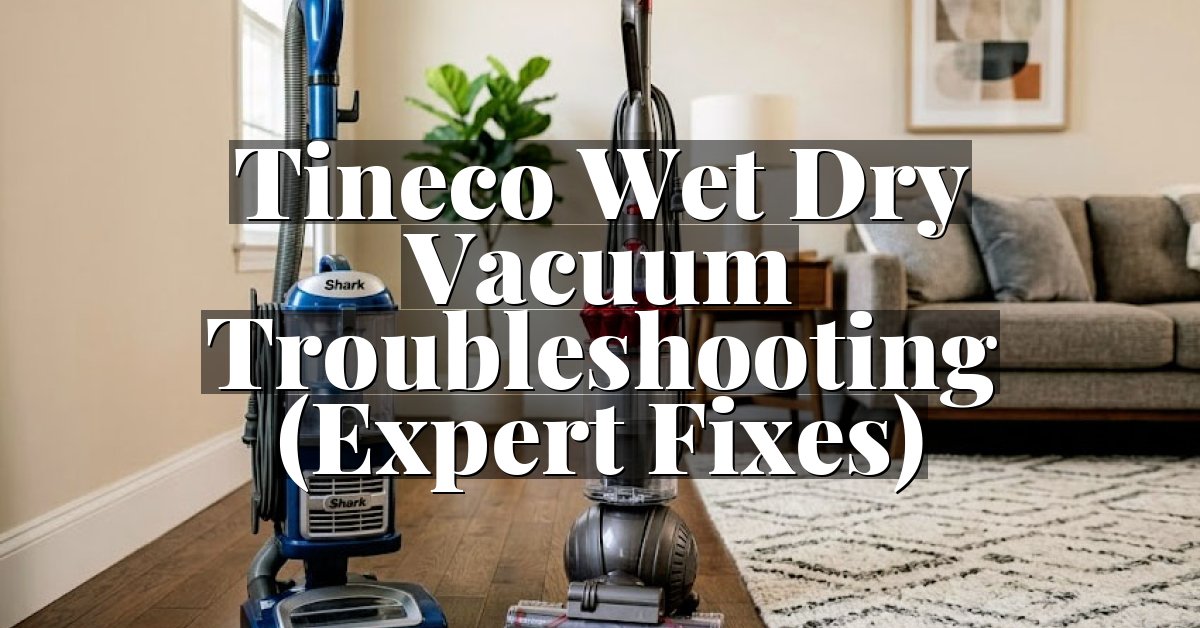 Tineco Wet Dry Vacuum Troubleshooting (Expert Fixes)