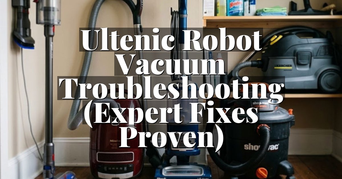 Ultenic Robot Vacuum Troubleshooting (Expert Fixes Proven)