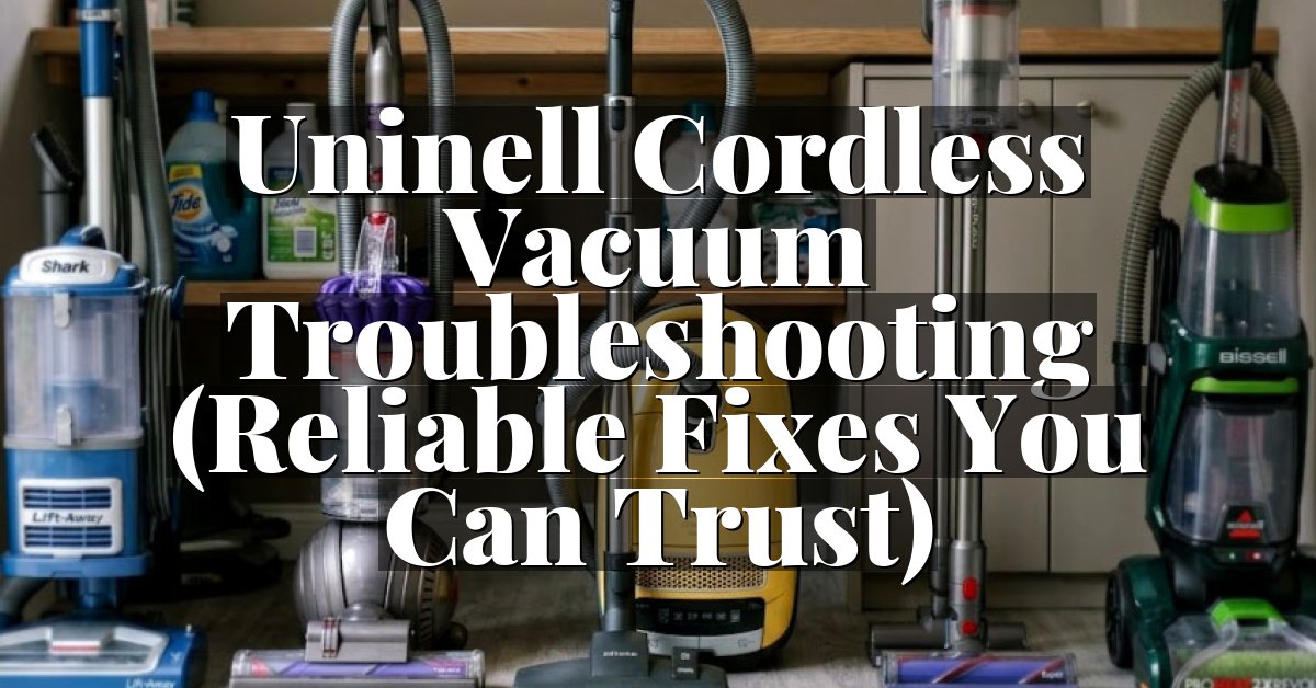 Uninell Cordless Vacuum Troubleshooting (Reliable Fixes You Can Trust)