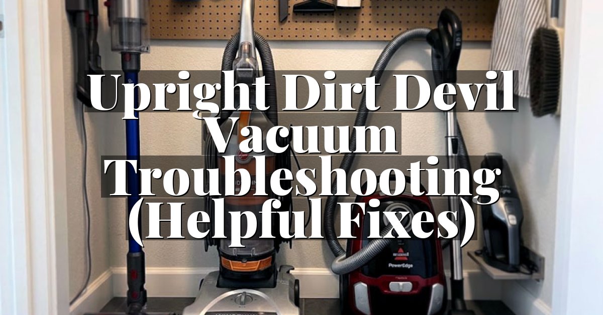 Upright Dirt Devil Vacuum Troubleshooting (Helpful Fixes)