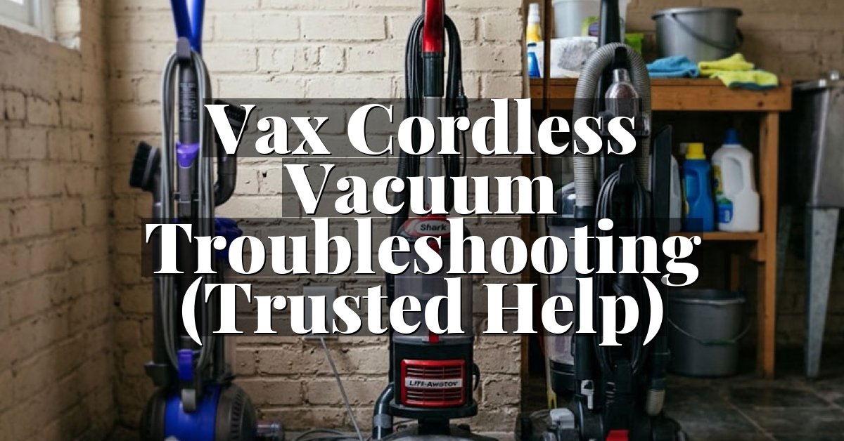 Vax Cordless Vacuum Troubleshooting (Trusted Help)