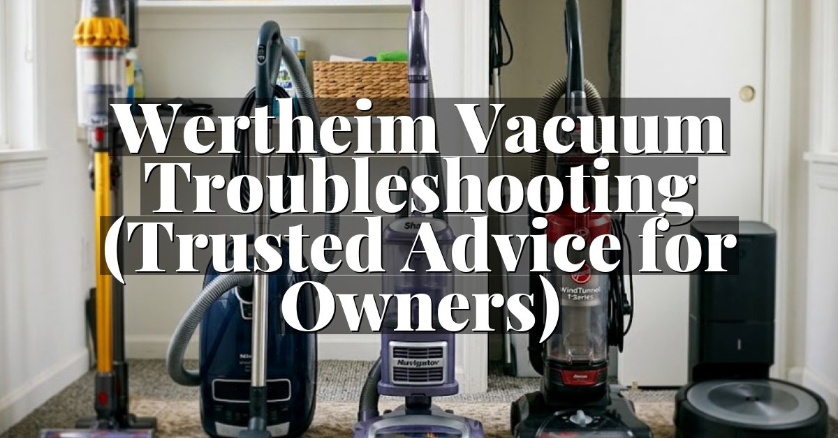 Wertheim Vacuum Troubleshooting (Trusted Advice for Owners)