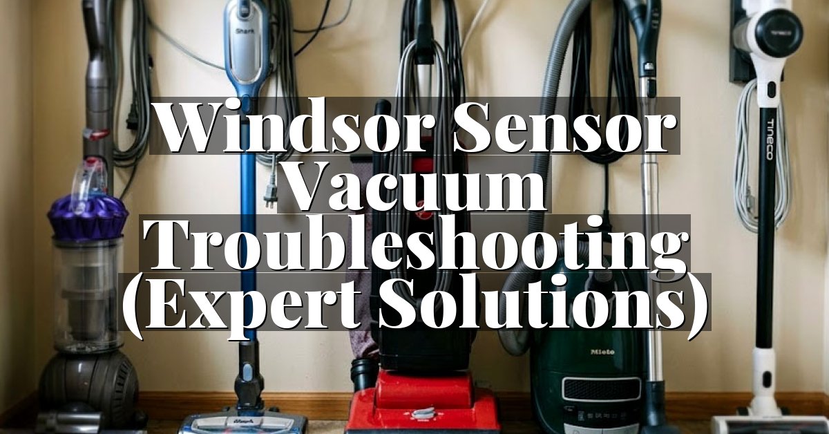 Windsor Sensor Vacuum Troubleshooting (Expert Solutions)