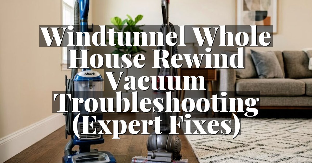 Windtunnel Whole House Rewind Vacuum Troubleshooting (Expert Fixes)