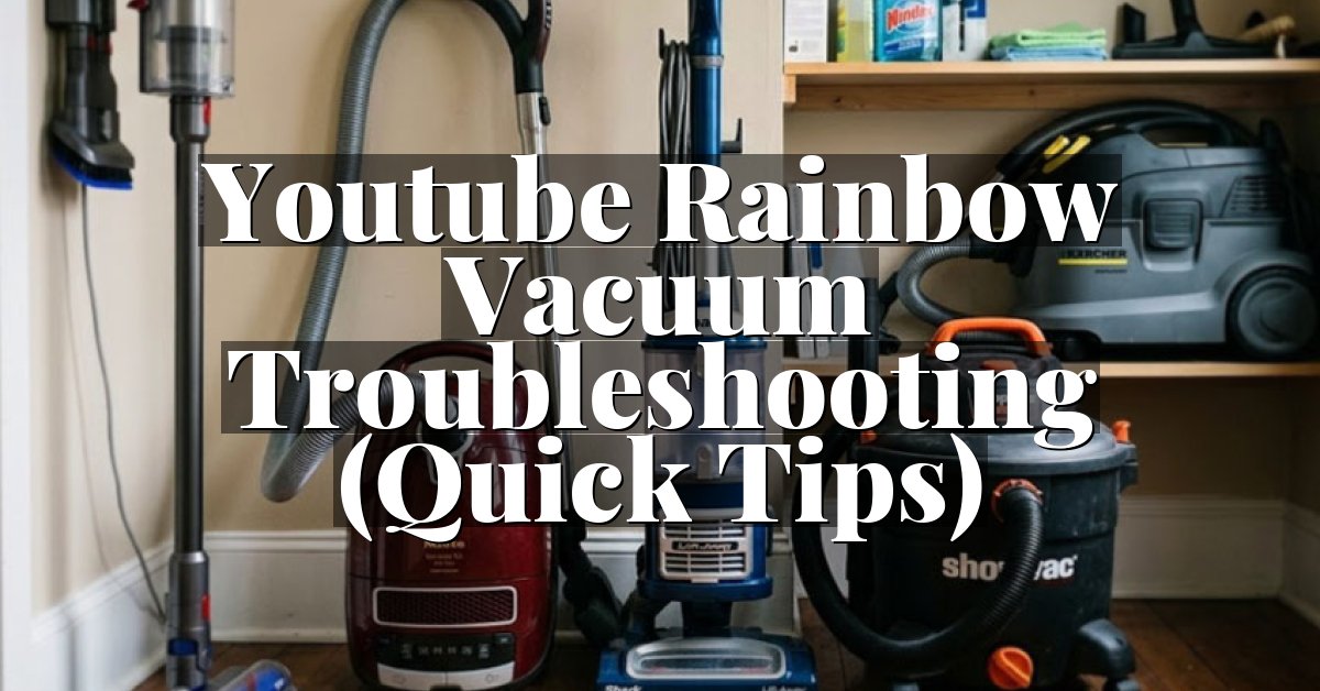 Youtube Rainbow Vacuum Troubleshooting (Quick Tips)