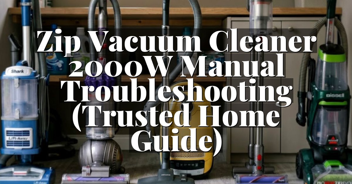 Zip Vacuum Cleaner 2000W Manual Troubleshooting (Trusted Home Guide)